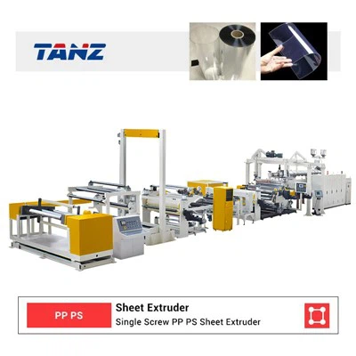 पीईटी पीपी पीएस एबीएस के लिए सिंगल स्क्रू प्लास्टिक शीट एक्सट्रूडर